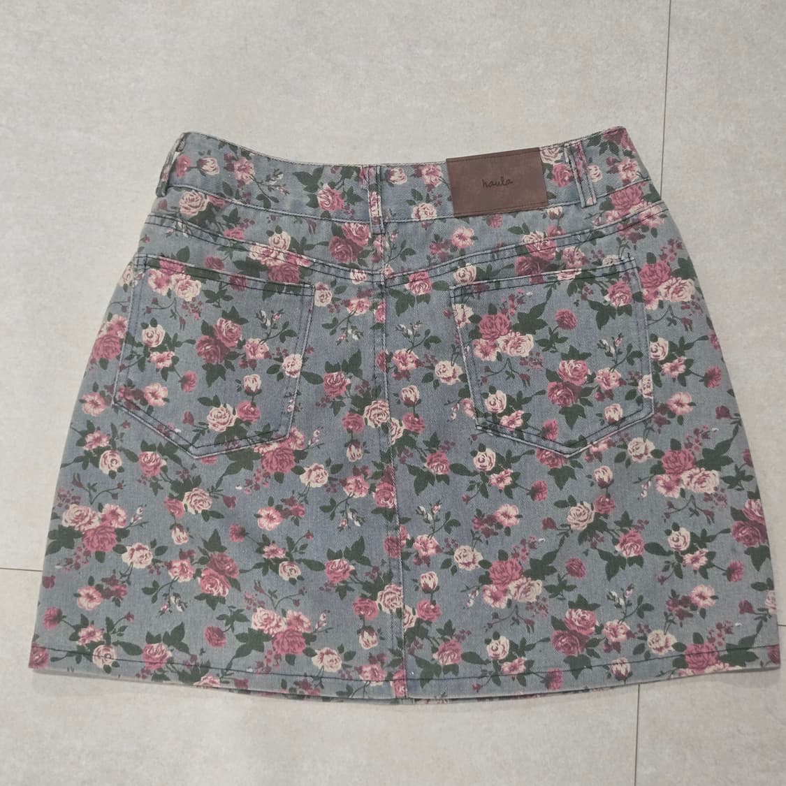 haula 장미 데님 미니스커트 상품이미지2