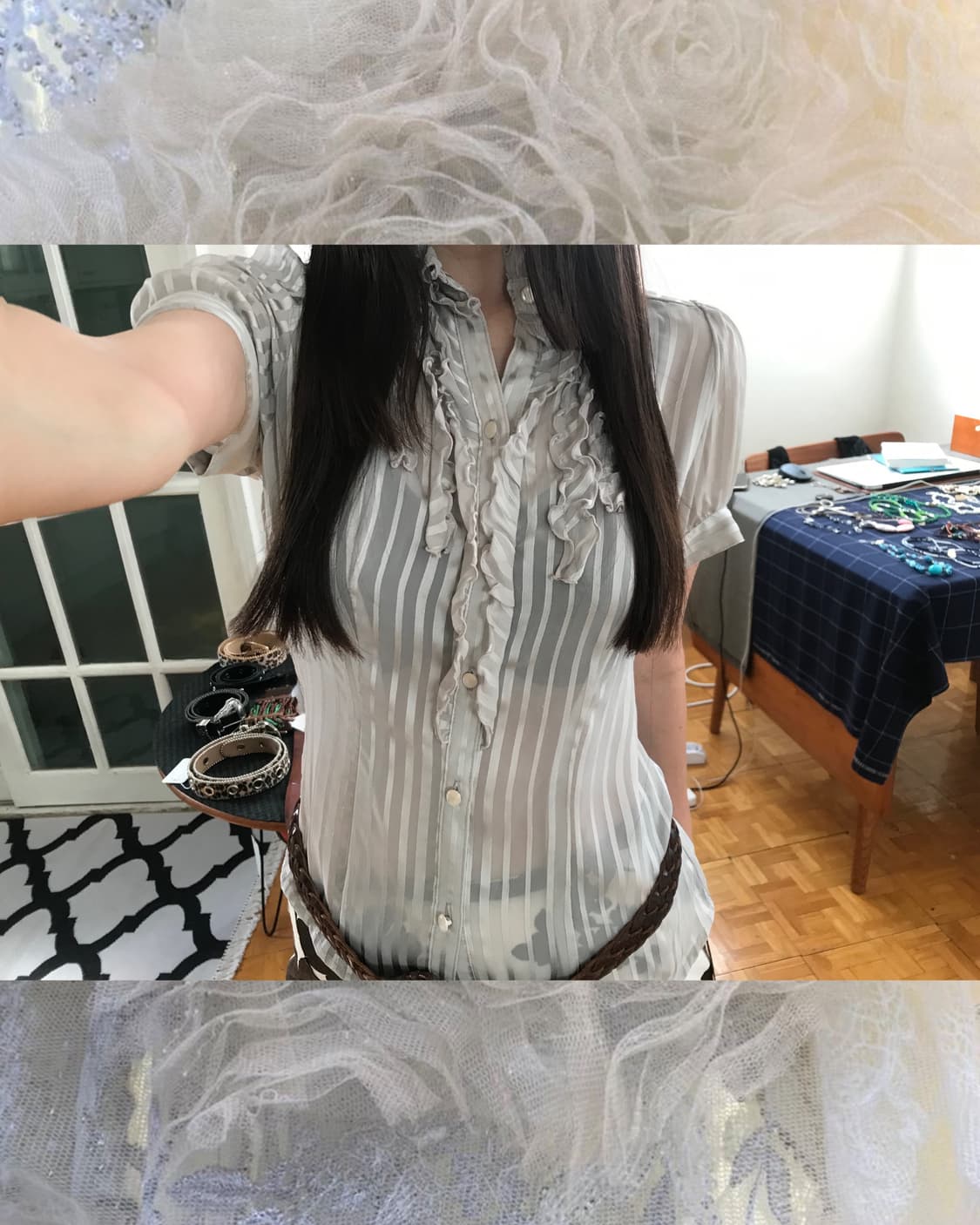 vintage frill blouse 상품이미지1