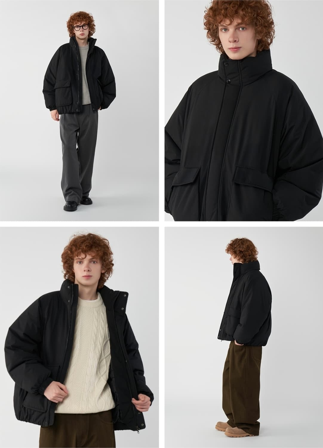 (L)언텝트스튜디오 오버사이즈 유틸리티 헤비 숏 패딩 상품이미지6