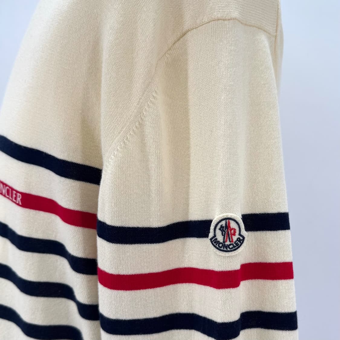 [XL사이즈] 몽클레어 스트라이프 니트 아이보리 상품이미지8