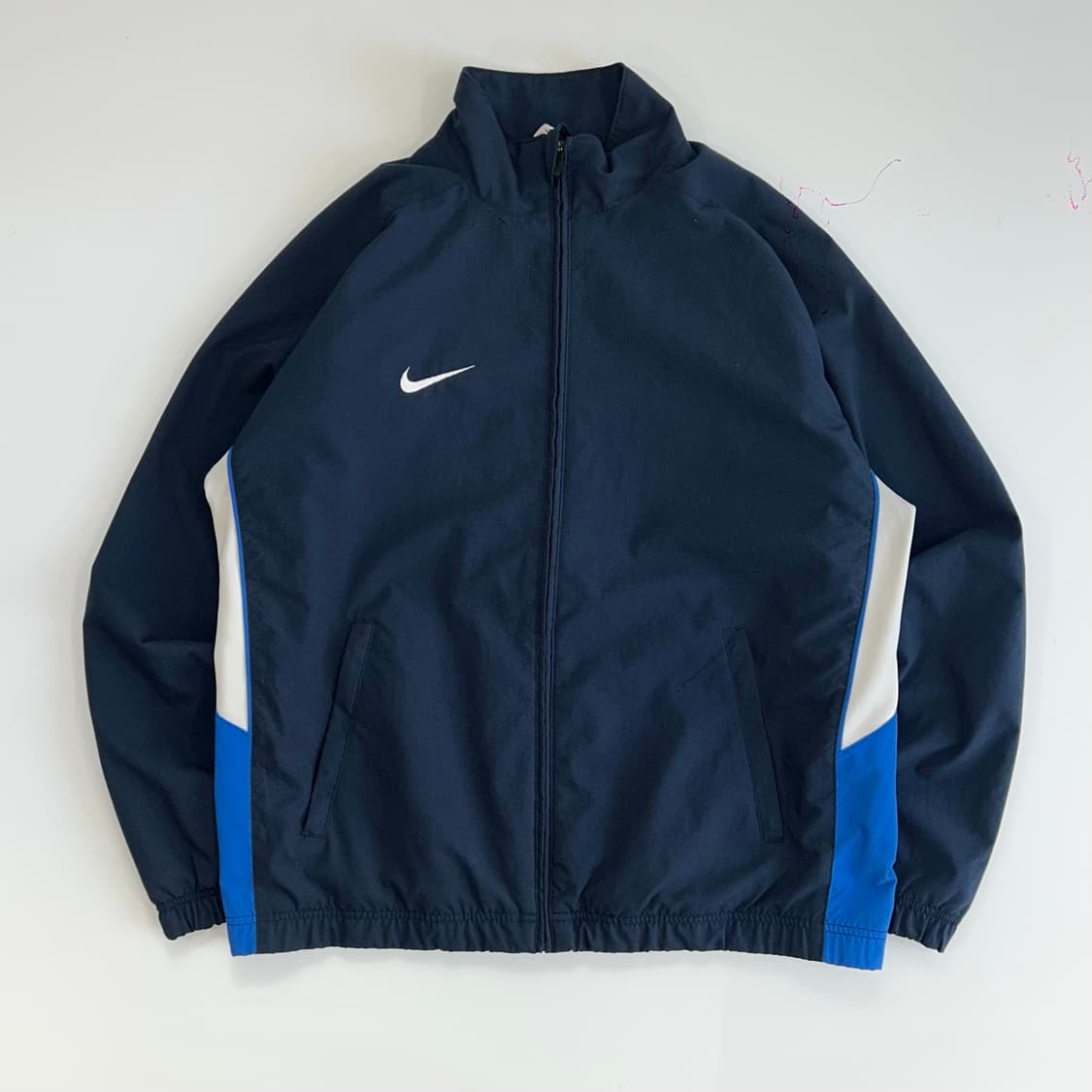 Nike 나이키 네이비 블루 화이트 배색 바람막이 상품이미지3