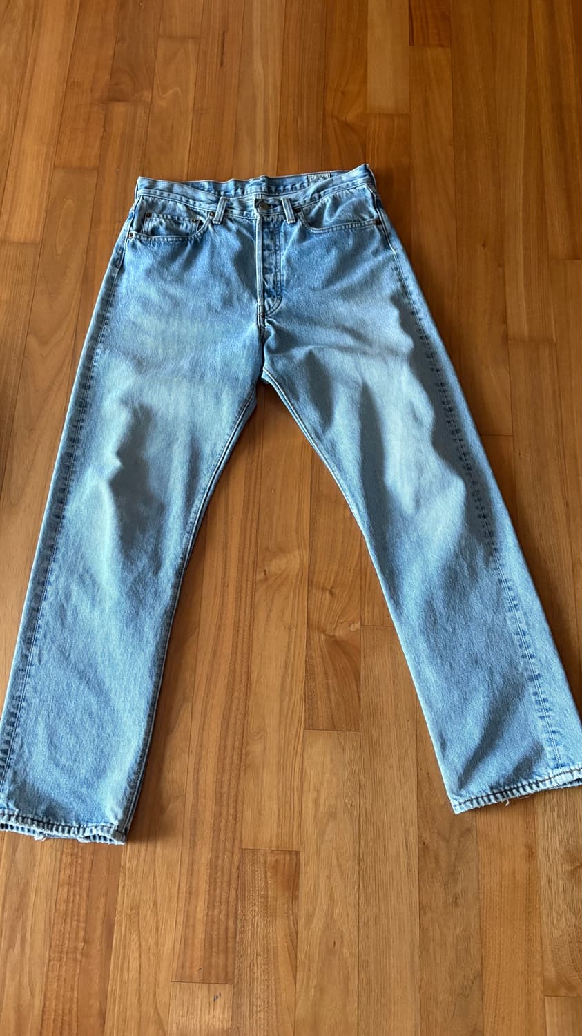 오어슬로우 논셀비지 데님 판매합니다 상품이미지1