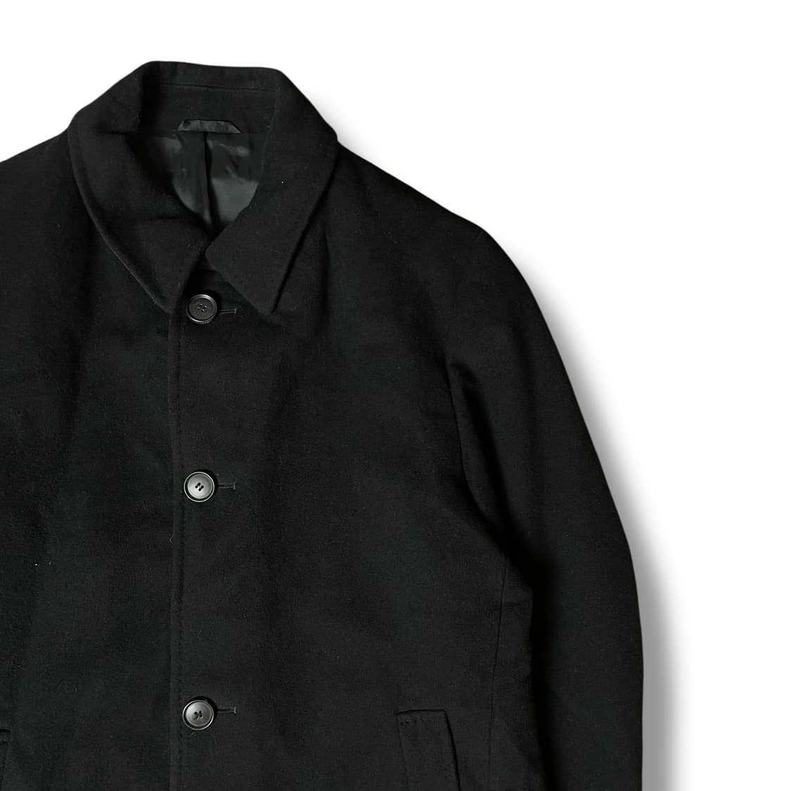 HUGO BOSS 캐시미어 울 혼방 블랙 코트 상품이미지3