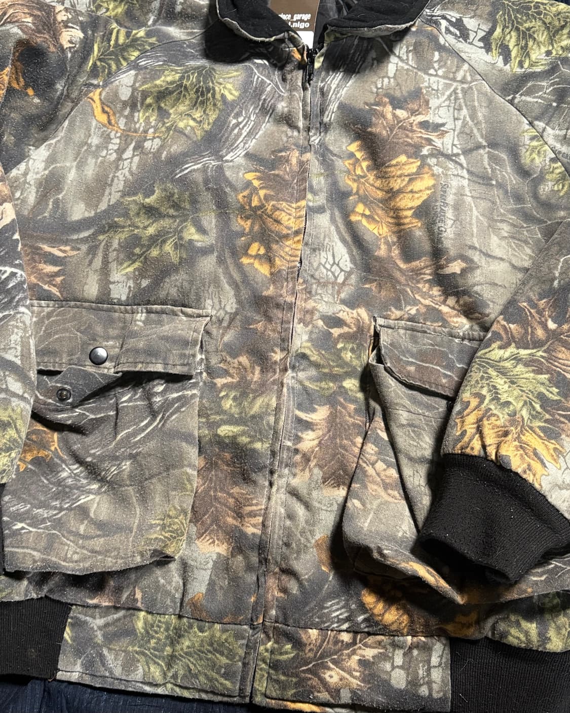 90‘s 테크스킨 코튼우드 카모 패턴 봄버자켓 105-107 상품이미지3