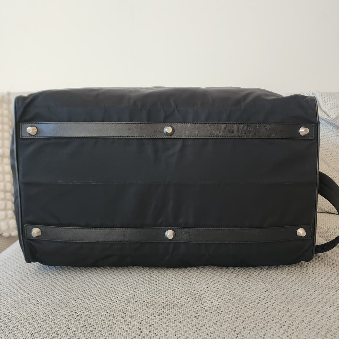 프라다 테스토 나일론 사피아노 레더 반둘리에 보스턴백 여행가방 V70 상품이미지4