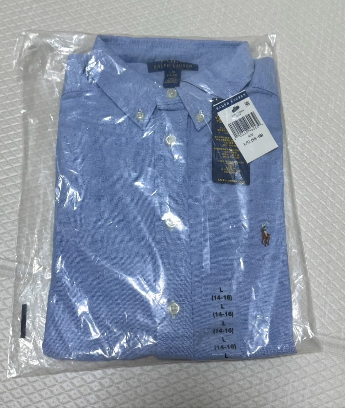 [새상품]폴로 보이즈 옥스퍼드 긴팔셔츠 L사이즈 상품이미지1