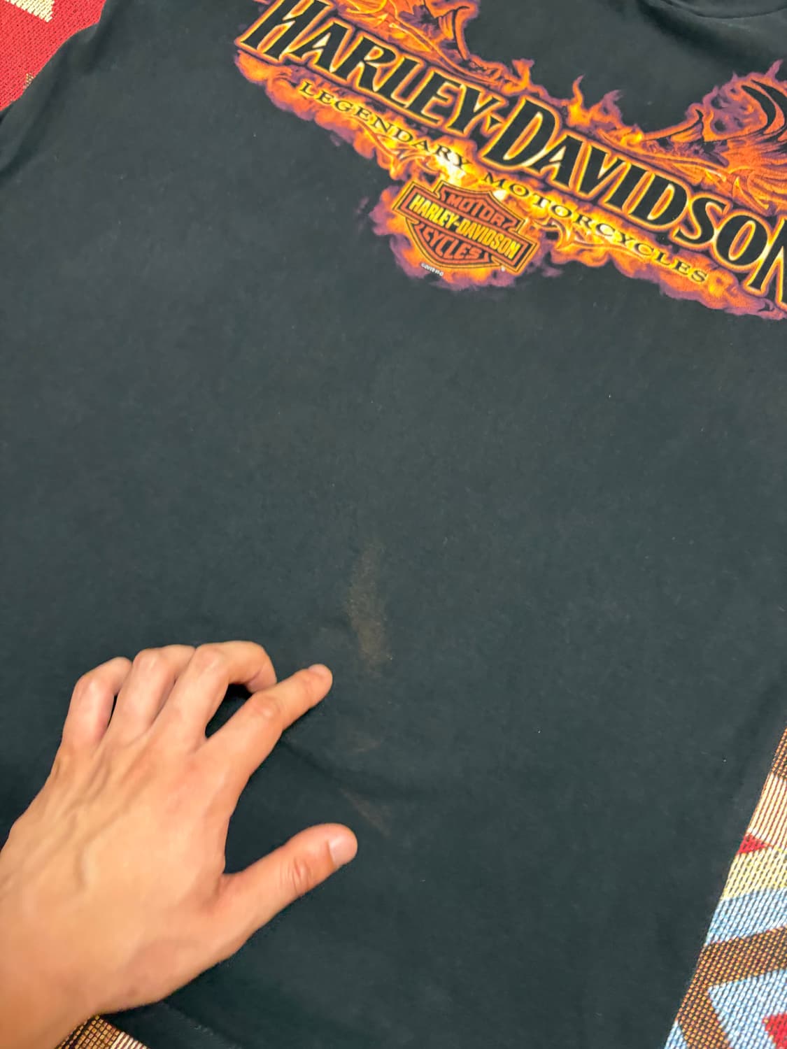 00s Harley Davidson 할리 데이비슨 플레임 반팔 티셔츠 상품이미지3