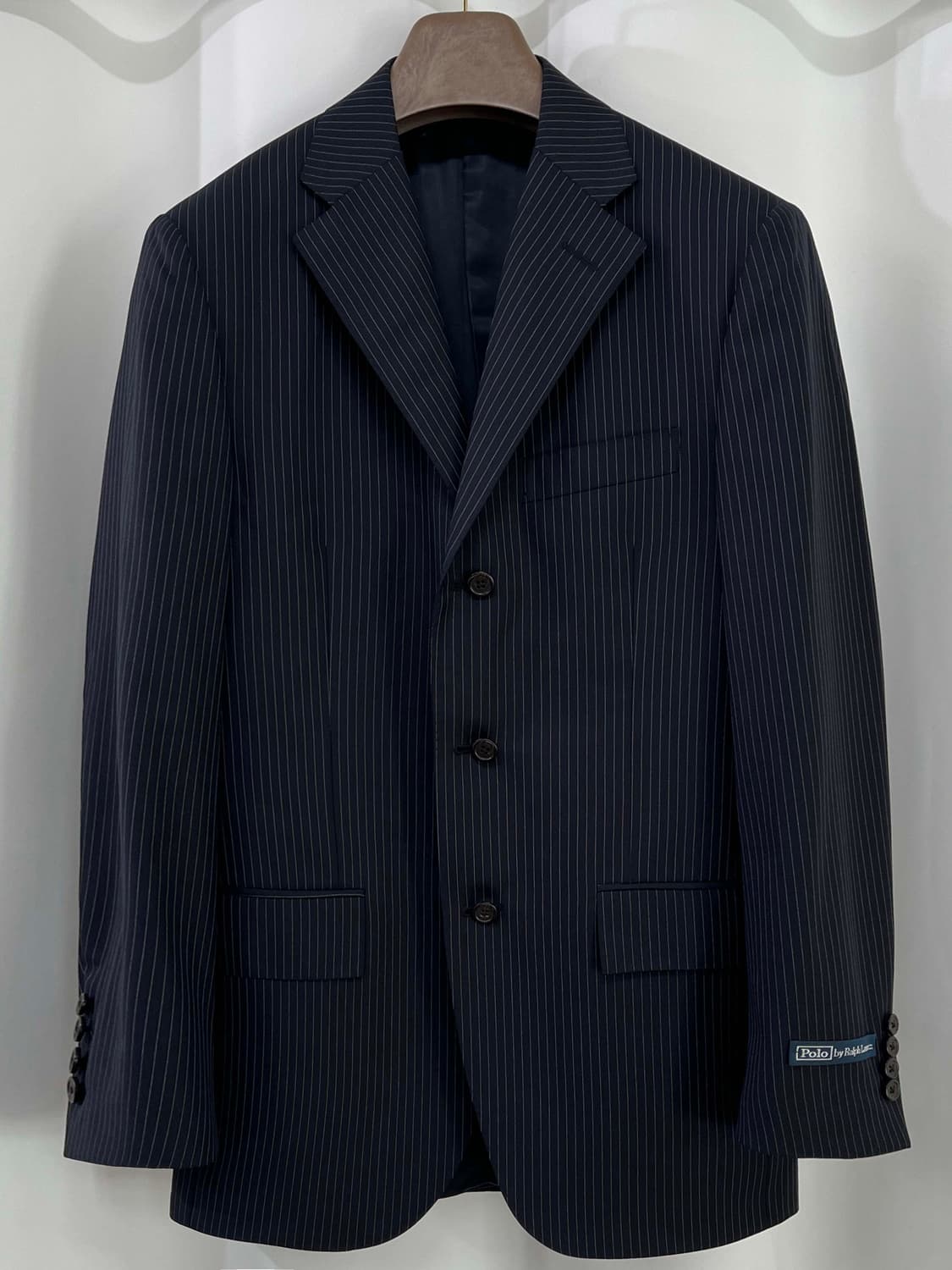 폴로 랄프로렌 꼬르넬리아니 이태리 사르토 버진울 핀스트라이프 수트자켓 상품이미지1