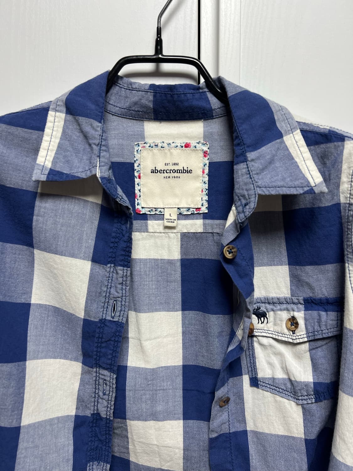 아베크롬비 로고 체크 셔츠 상품이미지5