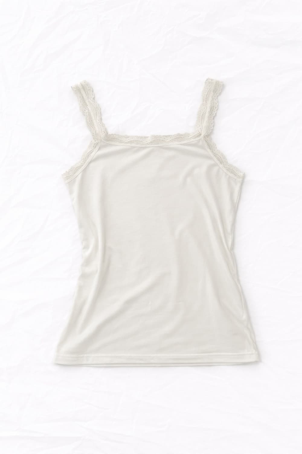 레이스 스트랩 슬리브리스 나시 상품이미지1