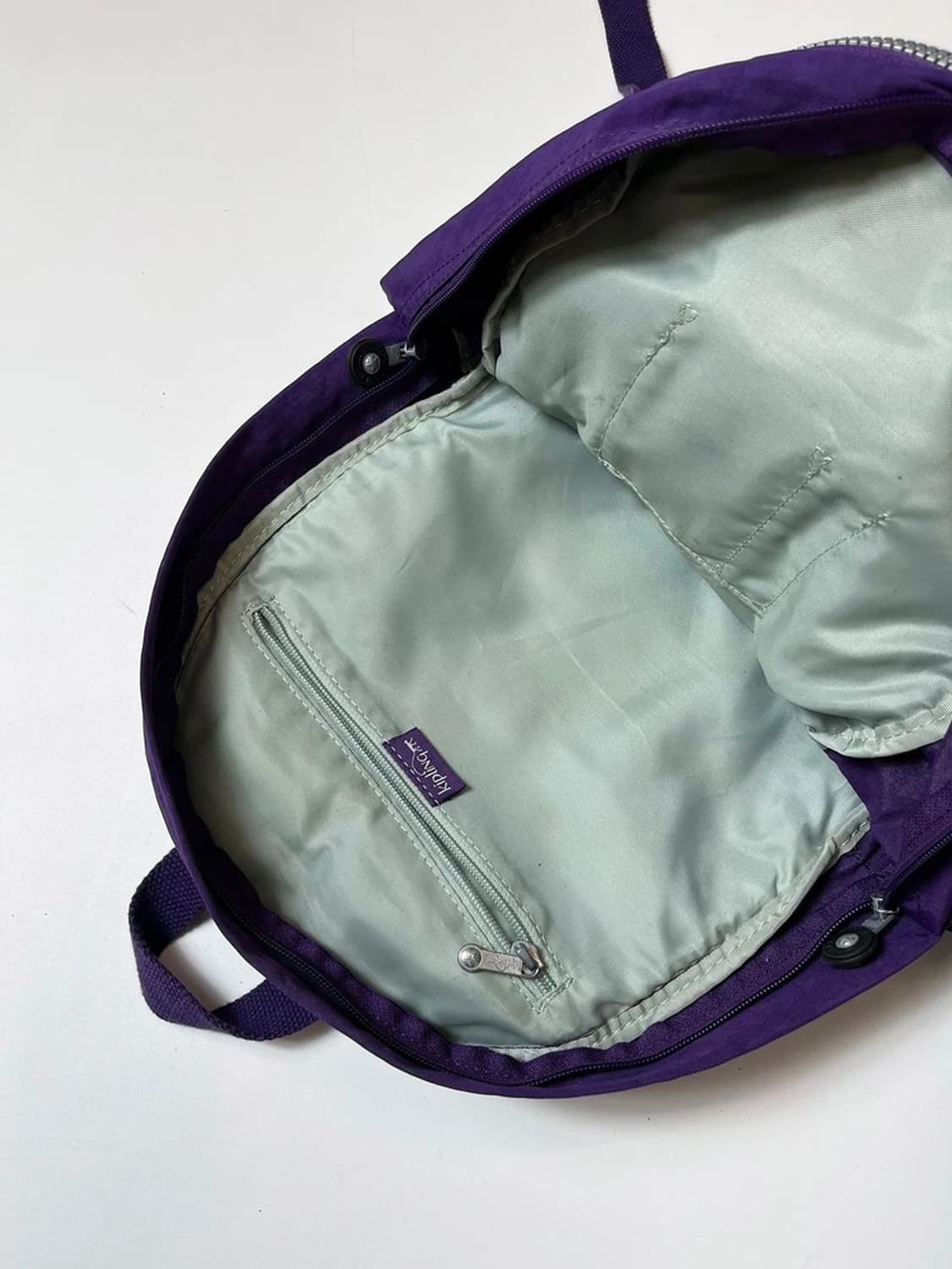 키플링 00s Y2K 퍼플 피그먼트 백팩 Q1410 상품이미지7