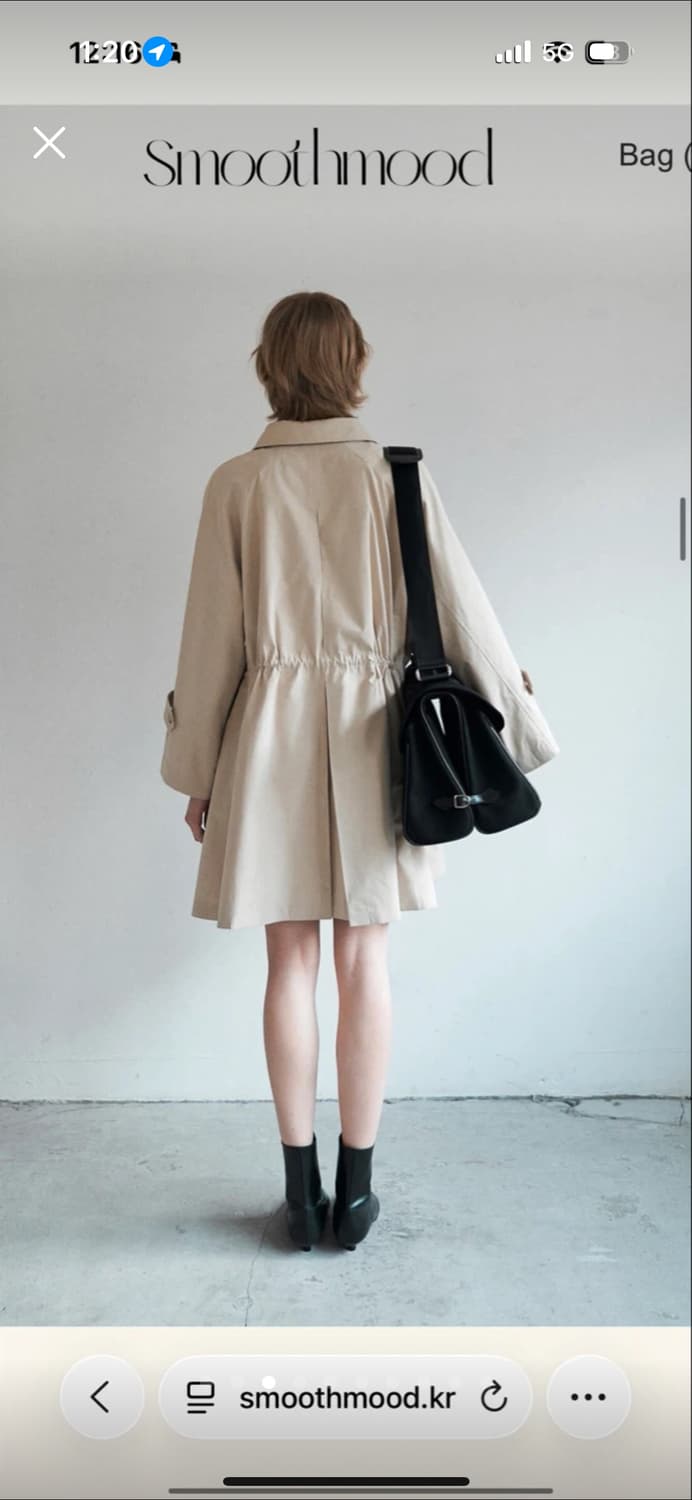 Smoothmood 스무스무드 미닛 트렌치 코트 베이지 상품이미지2
