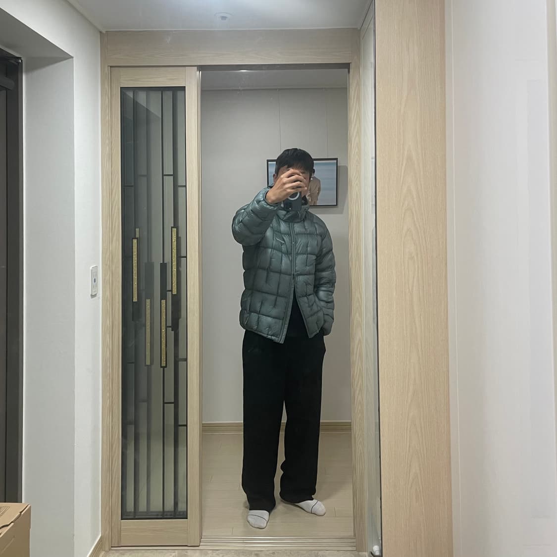 [XL] 몽벨 플라즈마 1000 알파인 구스 다운 파카 패딩 라이트그레이 상품이미지8