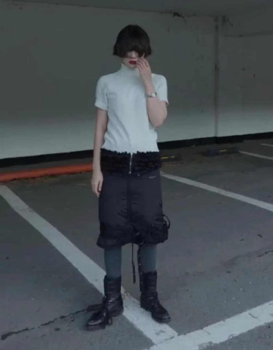 에옹쓰 패딩 스커트 상품이미지3