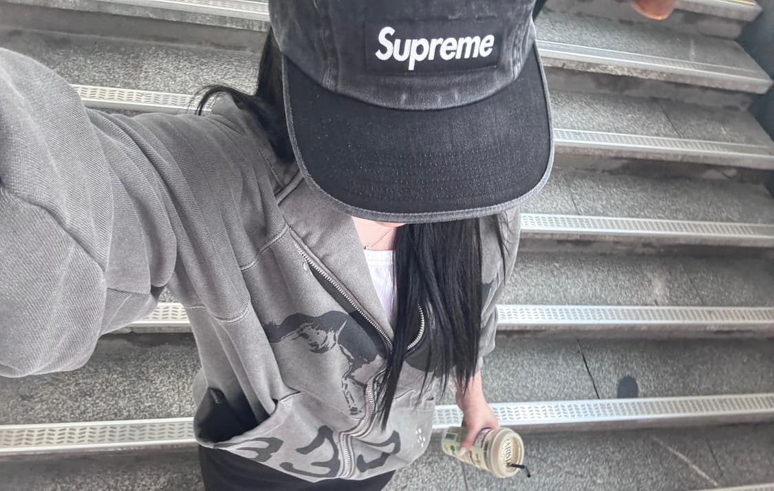 쓰리타임즈 후드집업 차콜 상품이미지2