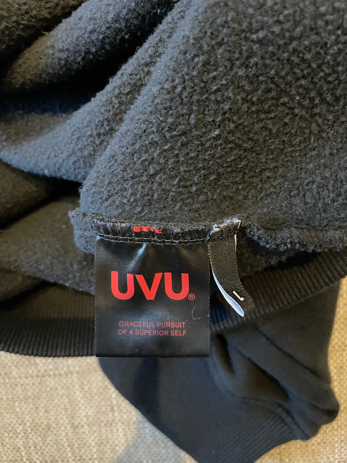 UVU 인시그니아 지퍼 후드 블랙 L 상품이미지5