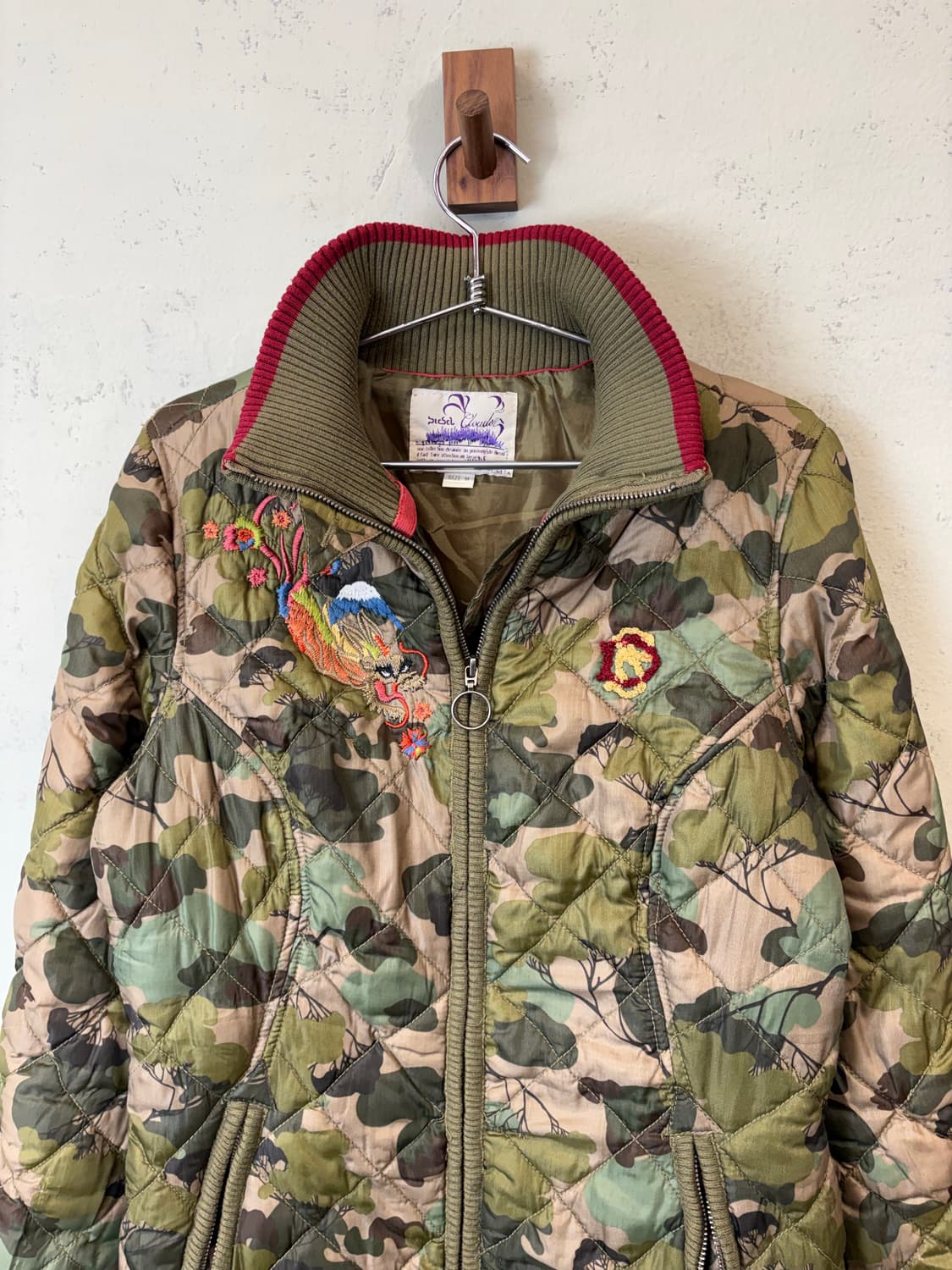 디젤 빈티지 카모플라쥬 오리엔탈 자수 집업 자켓 상품이미지6