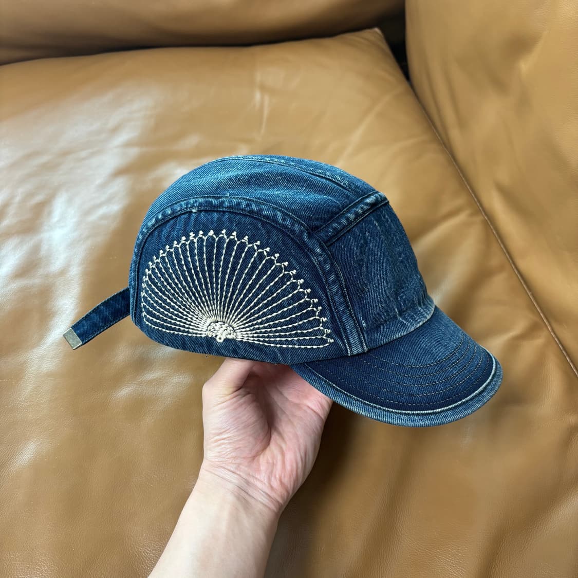 캐피탈 후로시키 사시코 자수 데님 캠프캡 모자 상품이미지3