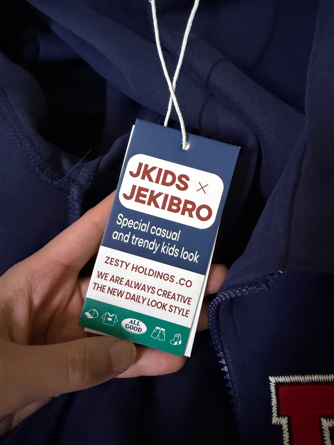 네이비 컬리지 후드집업 상품이미지6