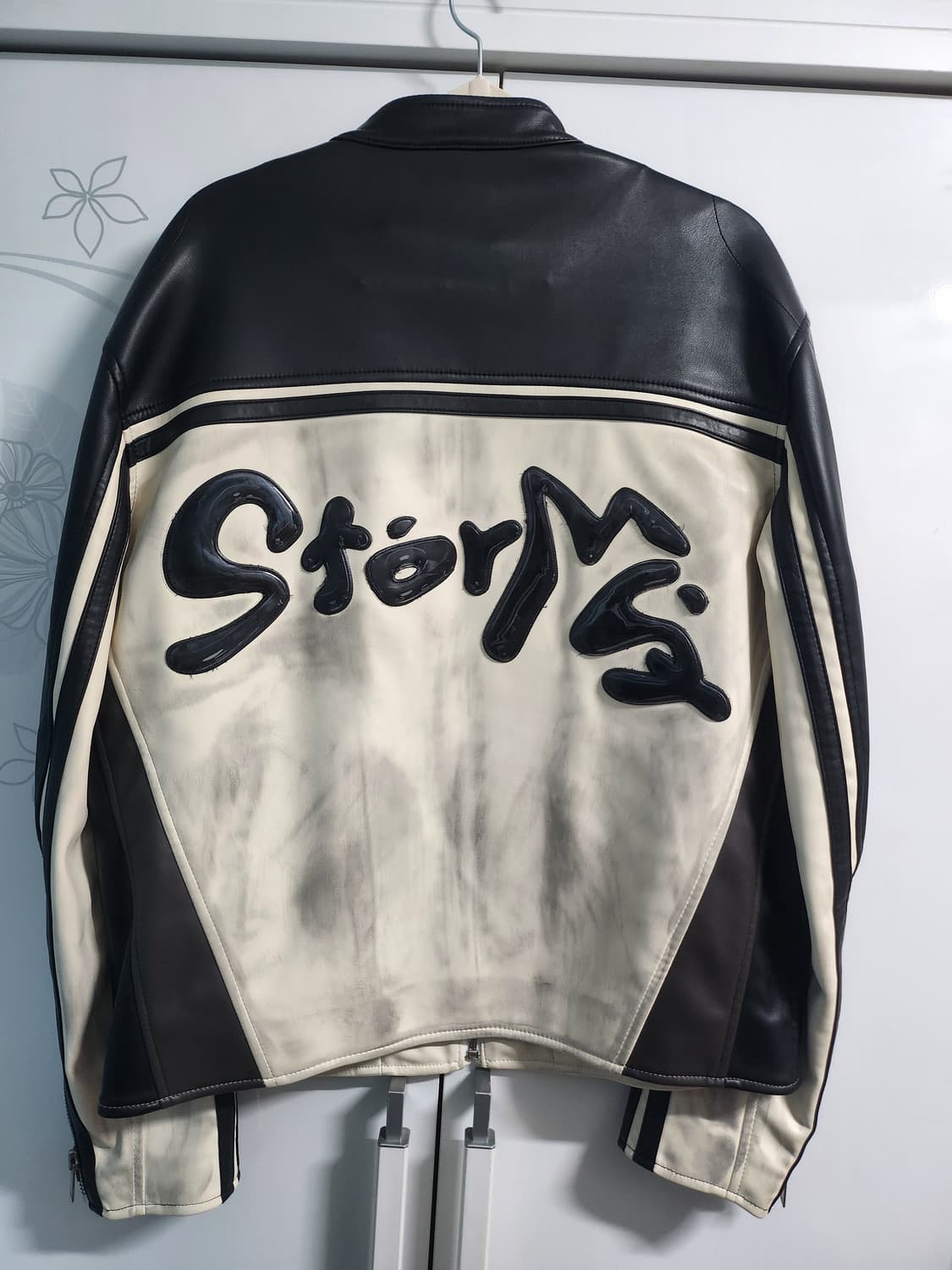 민타임 모터사이클 비건 레더 자켓 더티블랙 상품이미지5