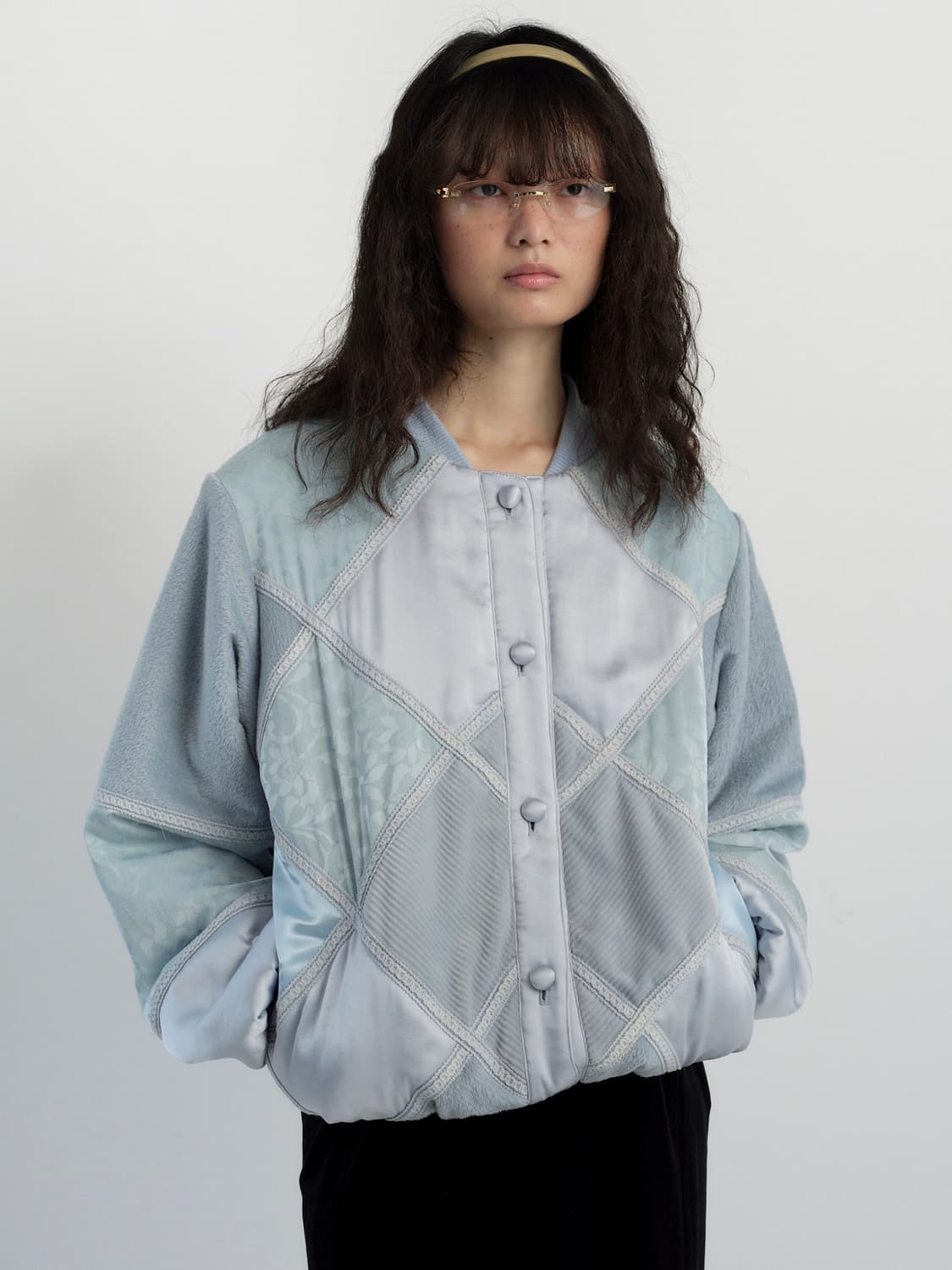 캐롤쇼페 패치워크 봄버 재킷 상품이미지1