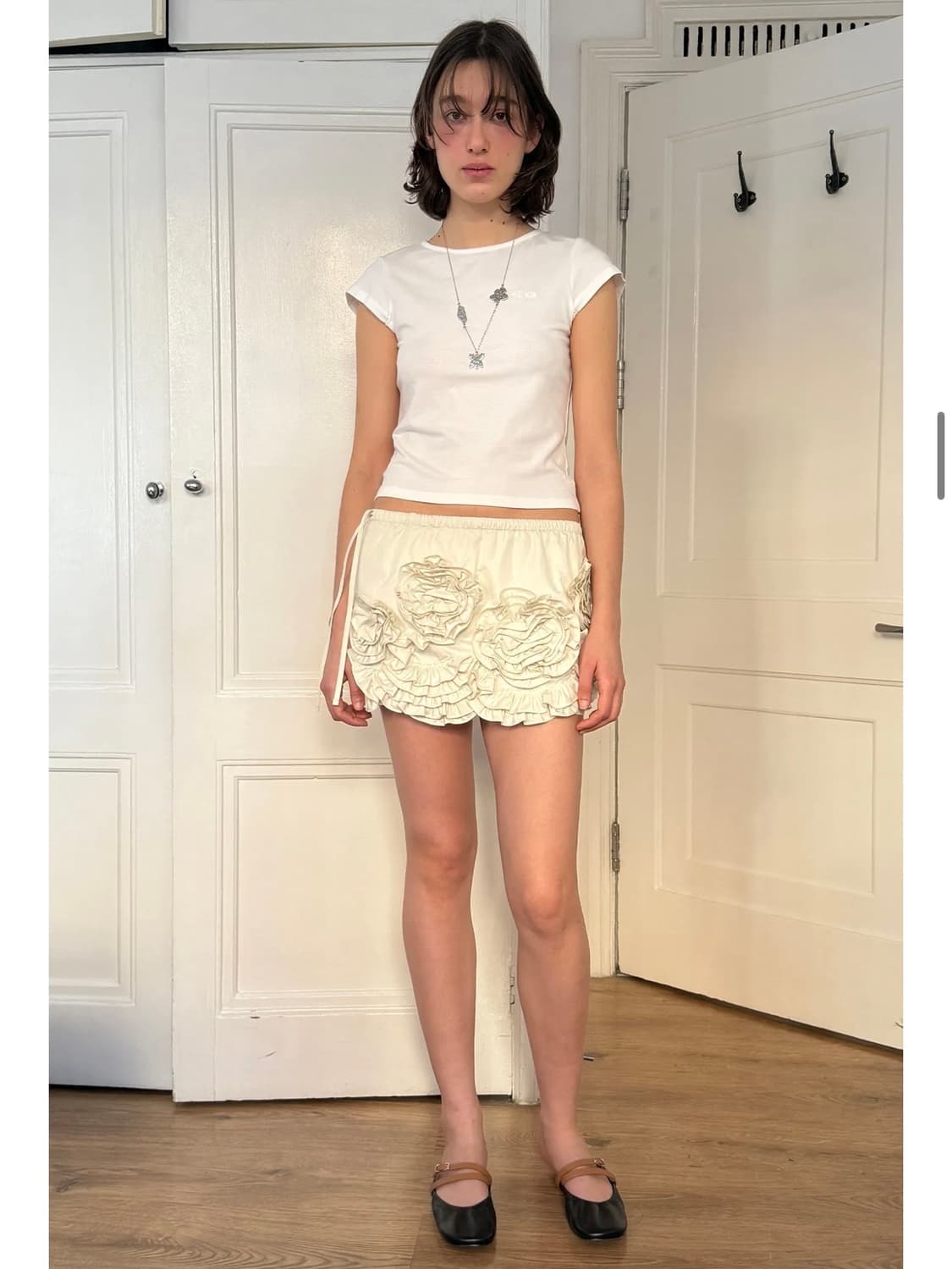 SINOON(시눈) Rose Frill Mini Skirt 상품이미지3