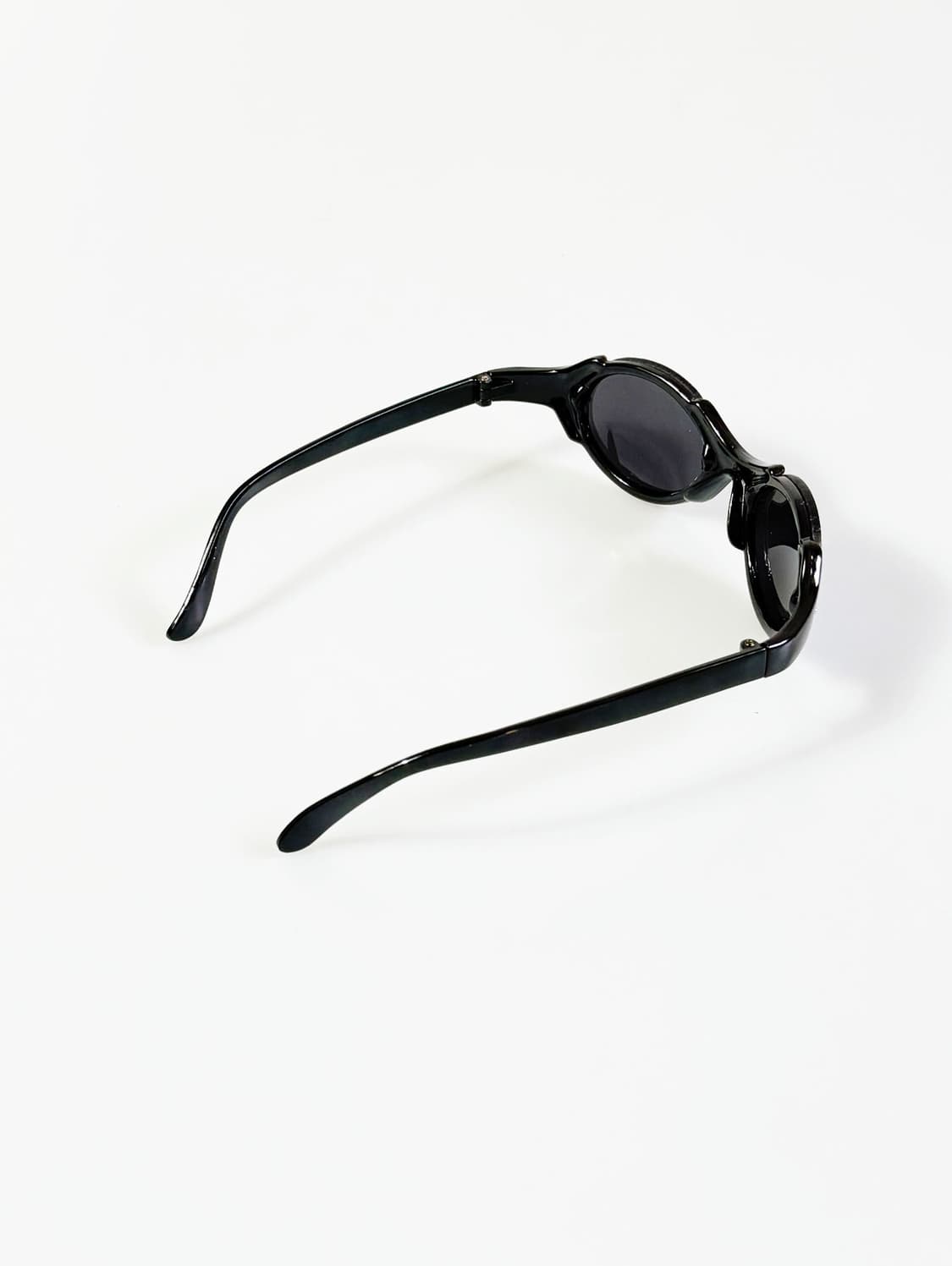 90s OXYGEN 블랙 랩 오벌 프레임 빈티지 선글라스 상품이미지4