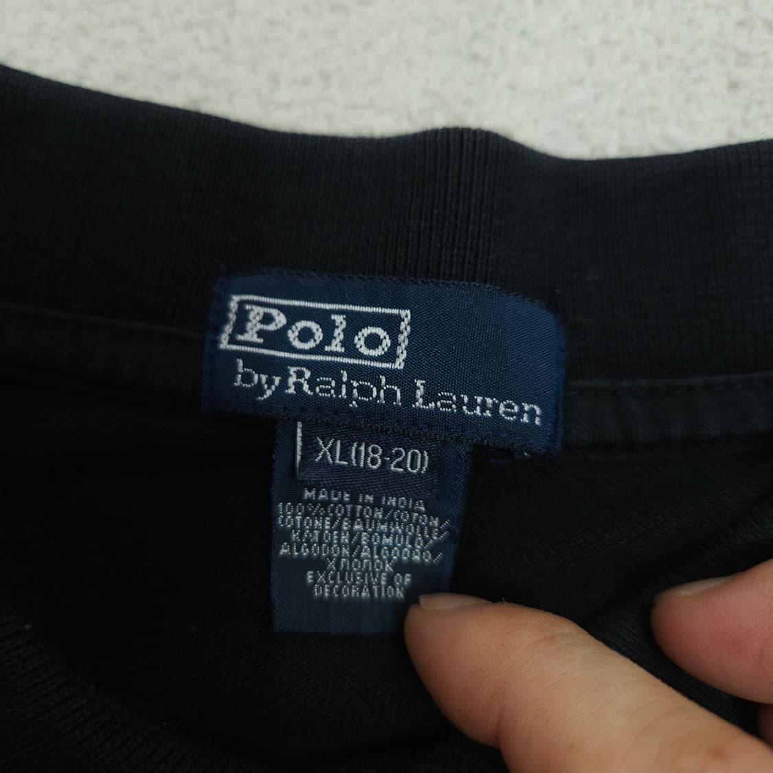 폴로 랄프 로렌 카라티 XL18-20 블랙 상품이미지4