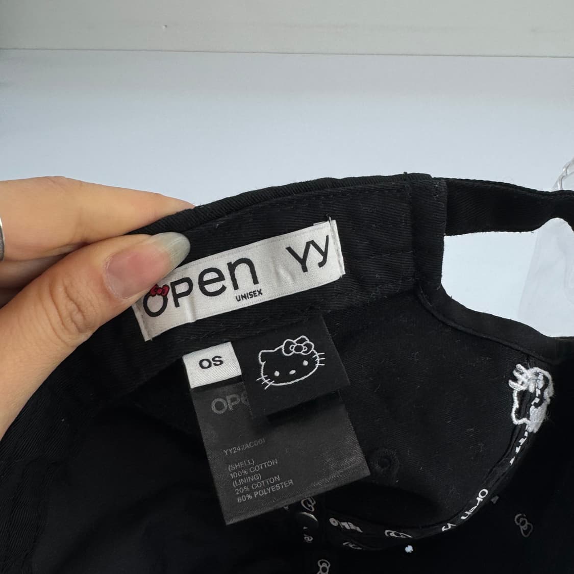 Open yy 오픈 와이와이 헬로키티 블랙 볼캡  상품이미지6