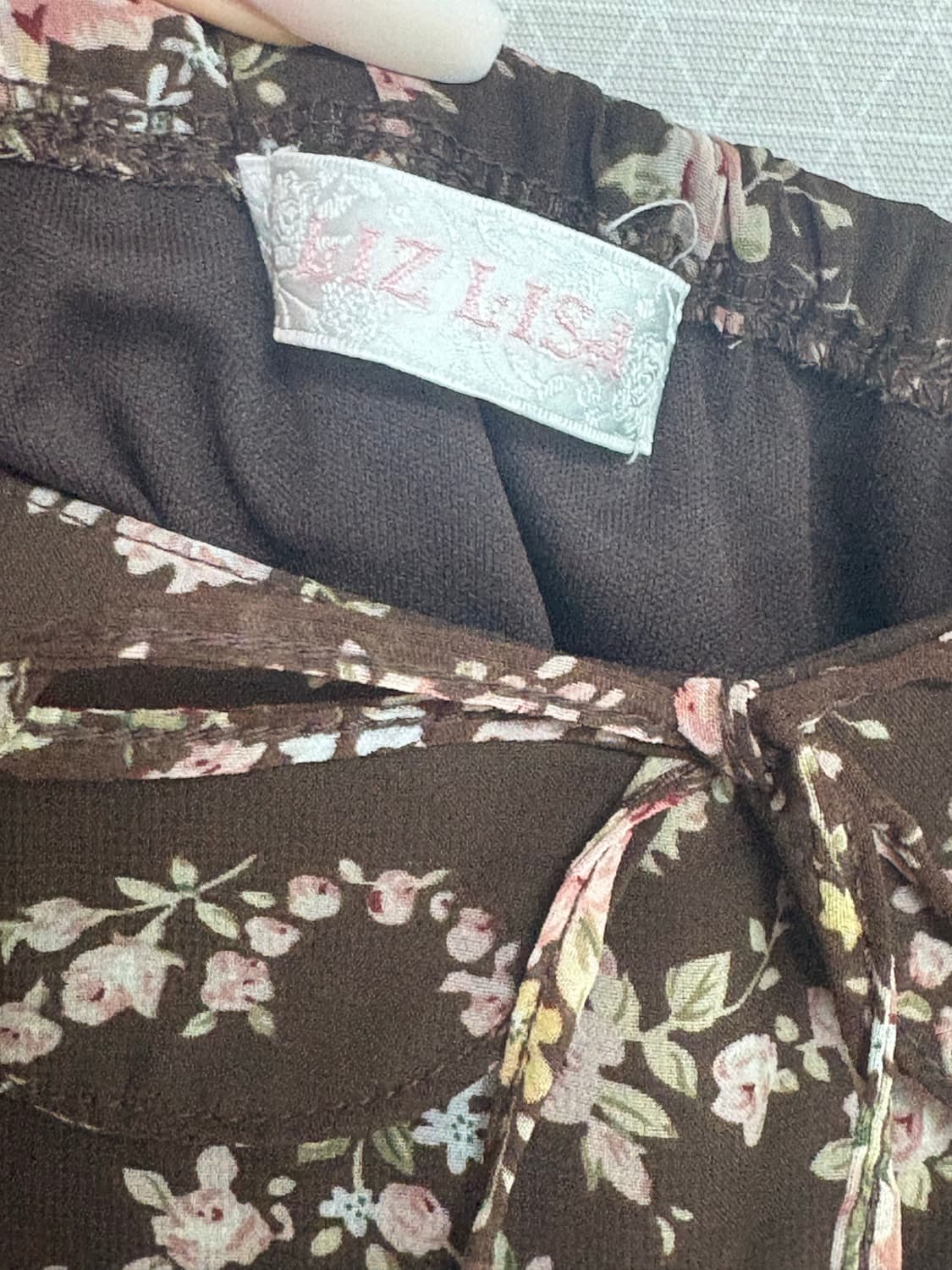 lizlisa 리즈리사 빈티지 플로럴 반팔 원피스 상품이미지3