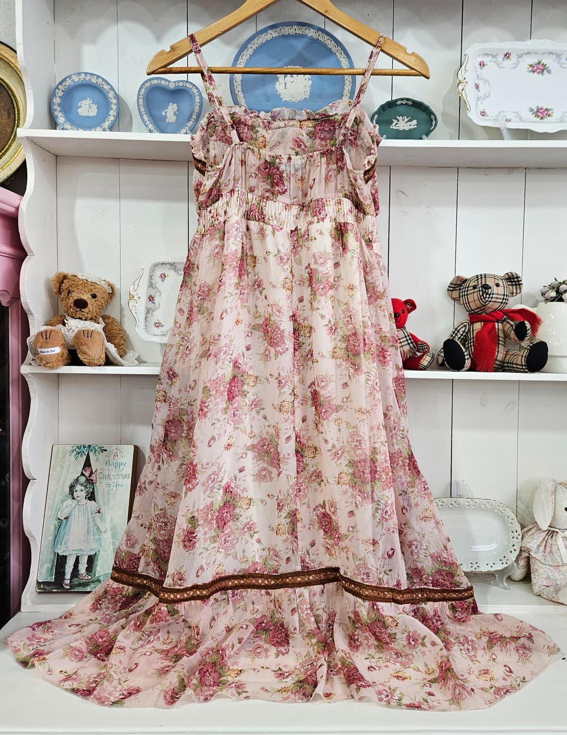 플라워 쉬폰 롱원피스 상품이미지5