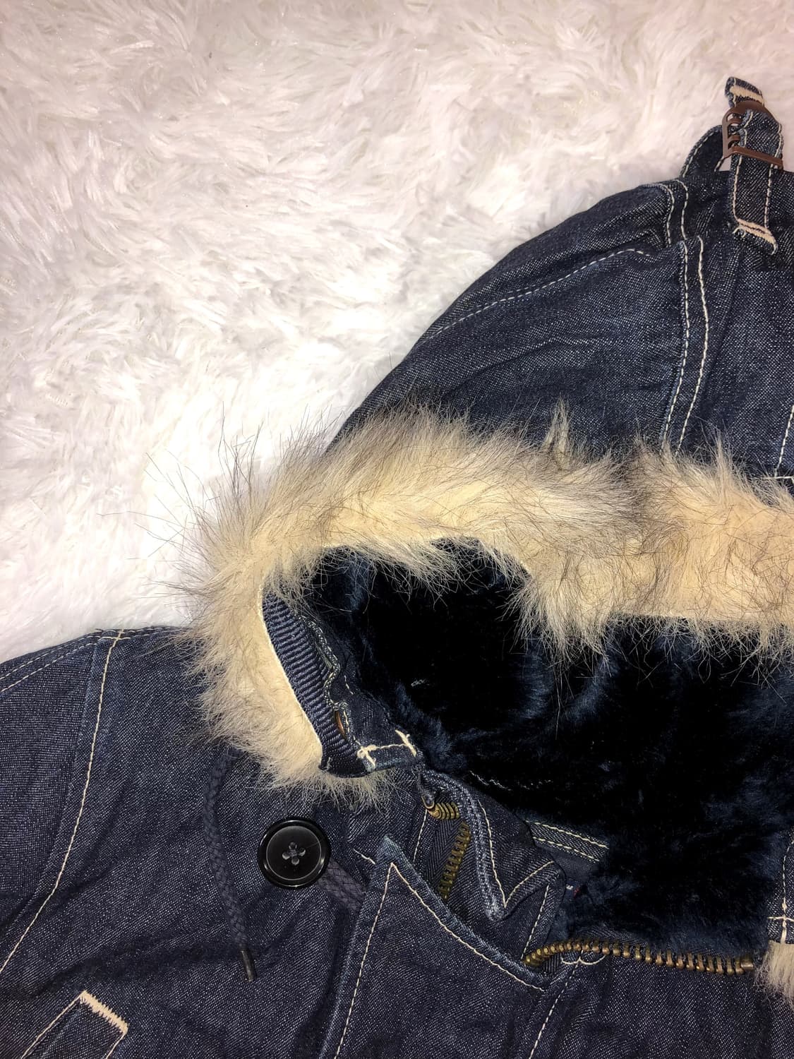 denim fur outer 상품이미지2