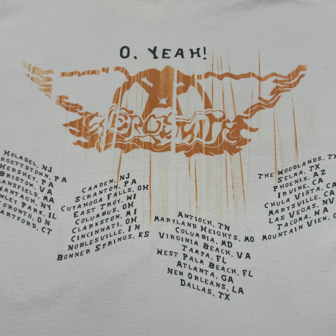 빈티지 00s Aerosmith O,YEAH 에어로스미스 밴드 티셔츠 상품이미지4