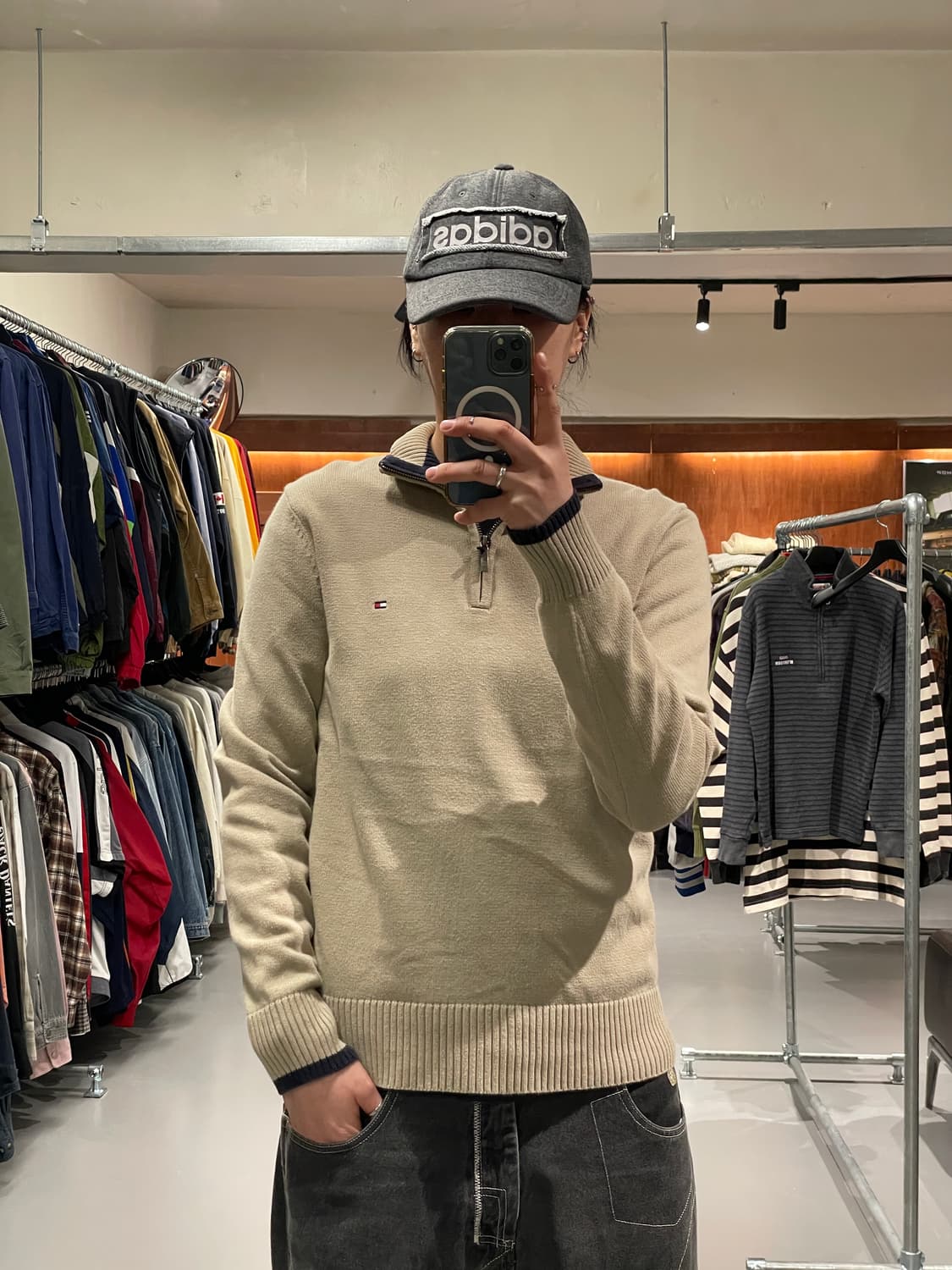 타미힐피거 반집업 니트   상품이미지1