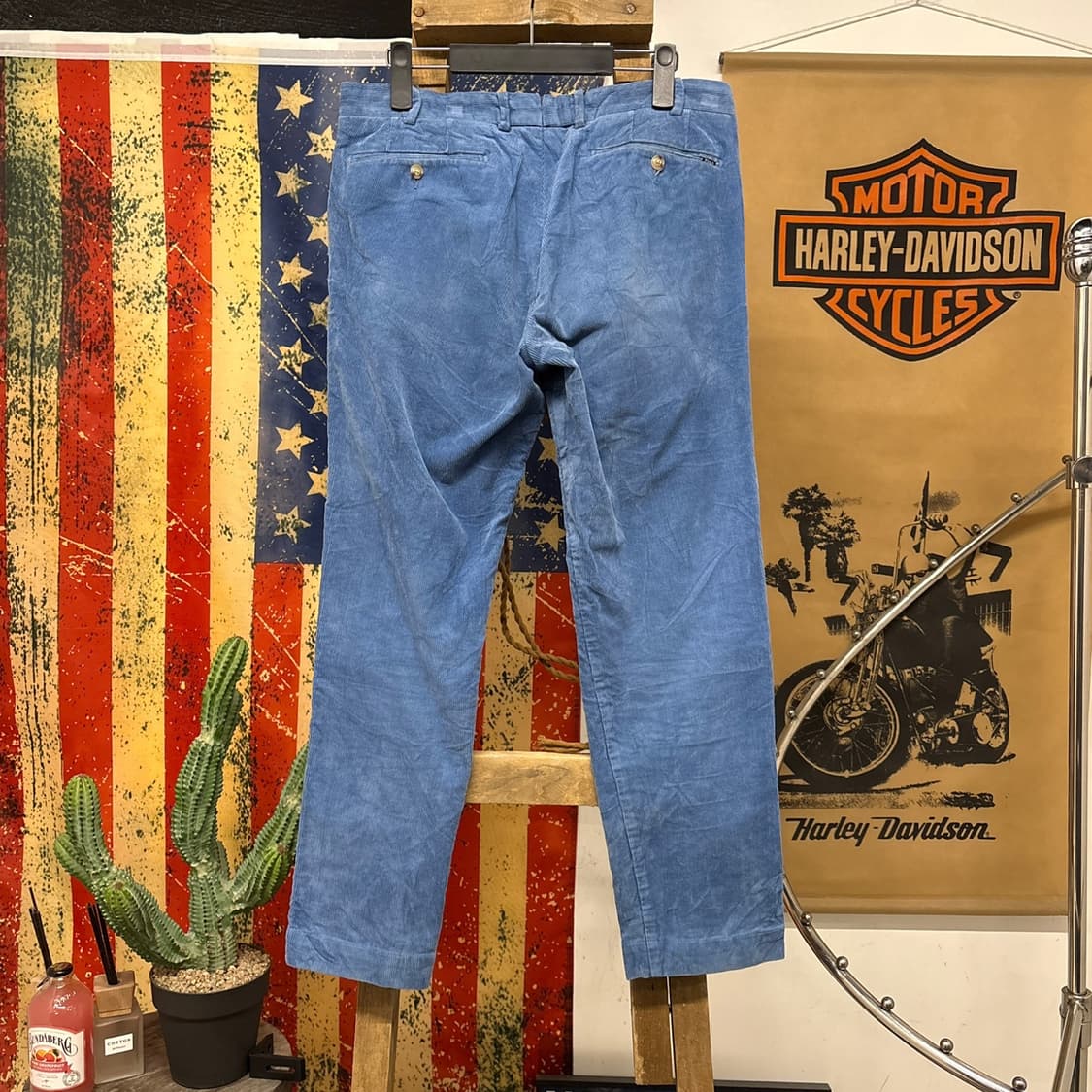 폴로 랄프로렌 신형라벨 스카이블루 파인웨일 코듀로이 팬츠 N88 상품이미지2