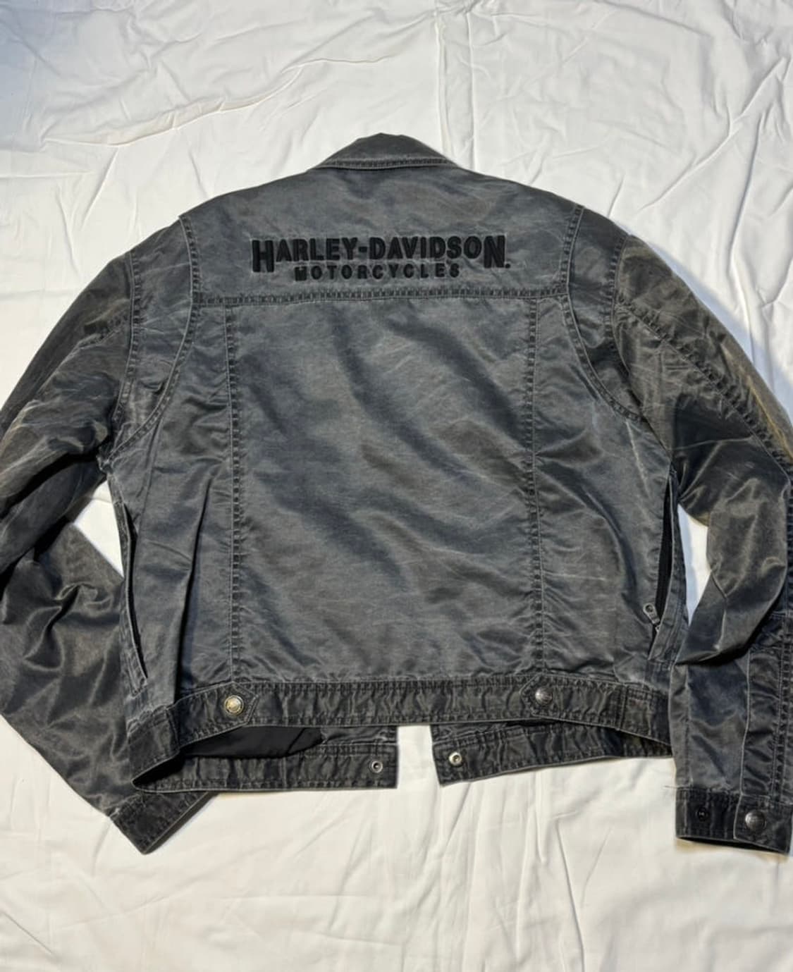 90s 할리데이비슨 하드 나일론 바이커 트러커 자켓 상품이미지3