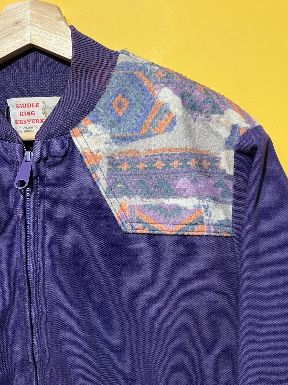 90s USA [M] SADDLE KING 아즈텍 웨스턴 빈티지 자켓 상품이미지2