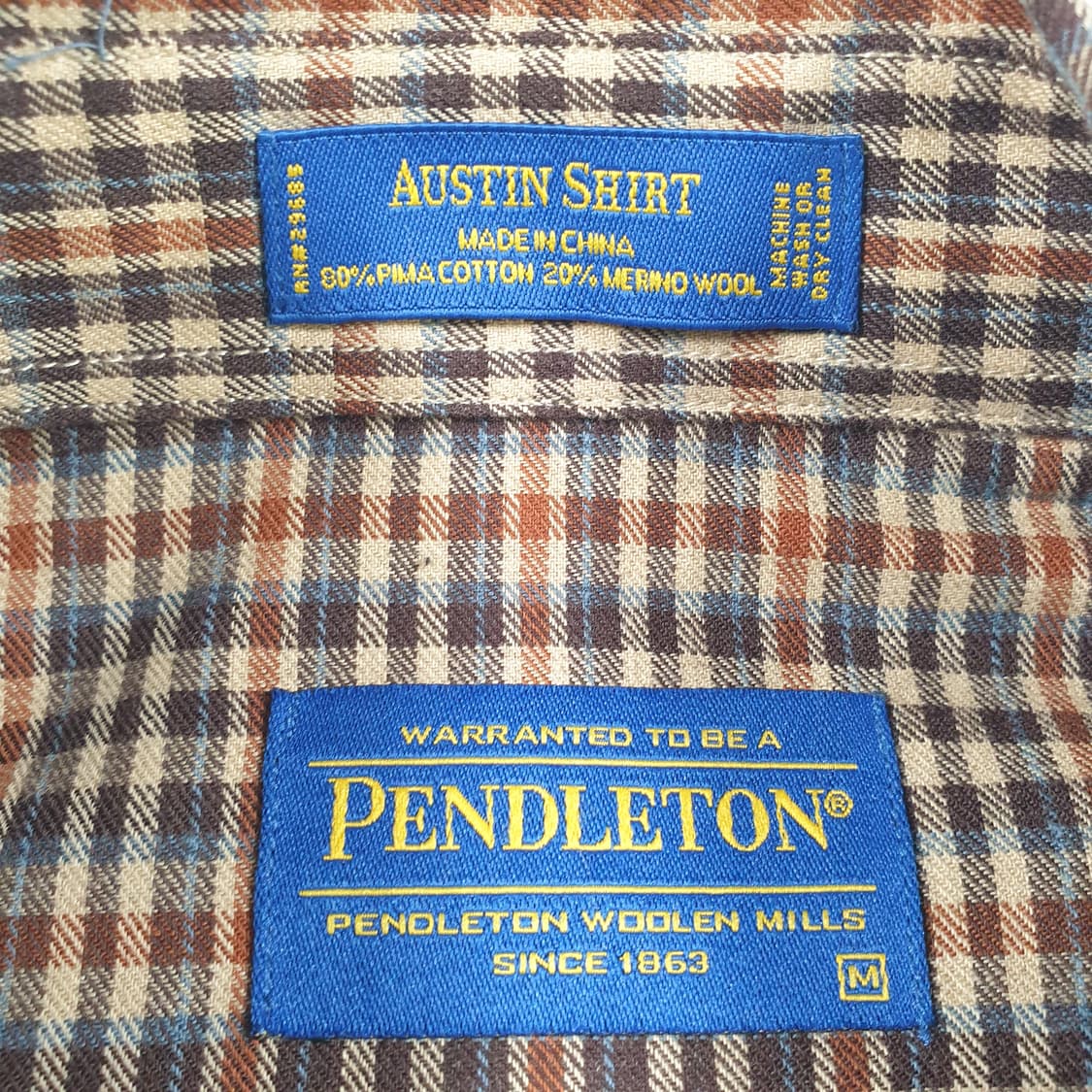 펜들턴 체크 울 혼방 셔츠 상품이미지2