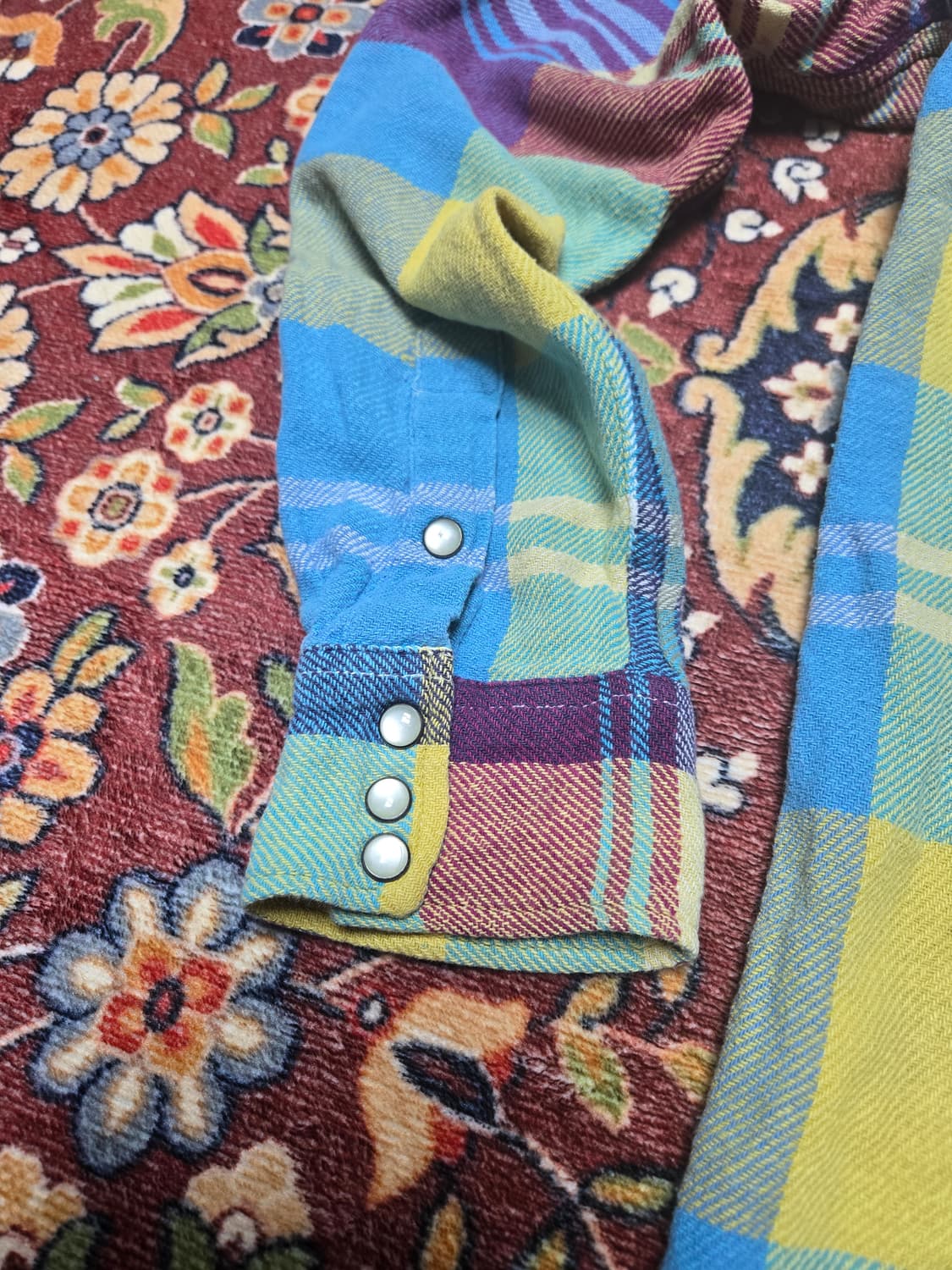 데님앤서플라이 랄프로렌 멀티컬러 웨스턴 체크 셔츠 L 상품이미지7