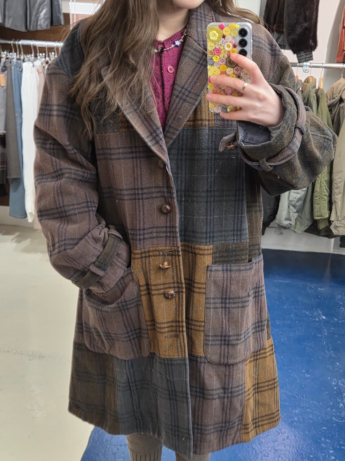 Nature Trail Japan 리버시블 우드버튼 코트 상품이미지1