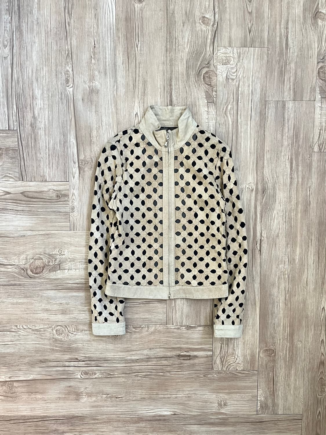 North beach 가죽 도트 자켓 상품이미지1