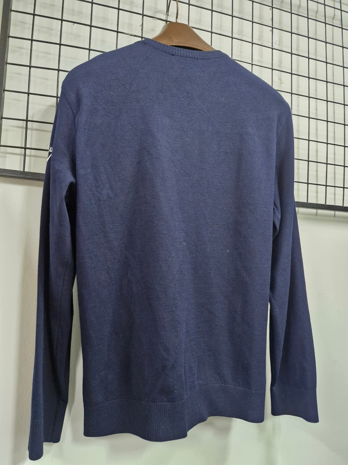 100L 캘러웨이 네이비 골프 패턴 니트. 상품이미지7