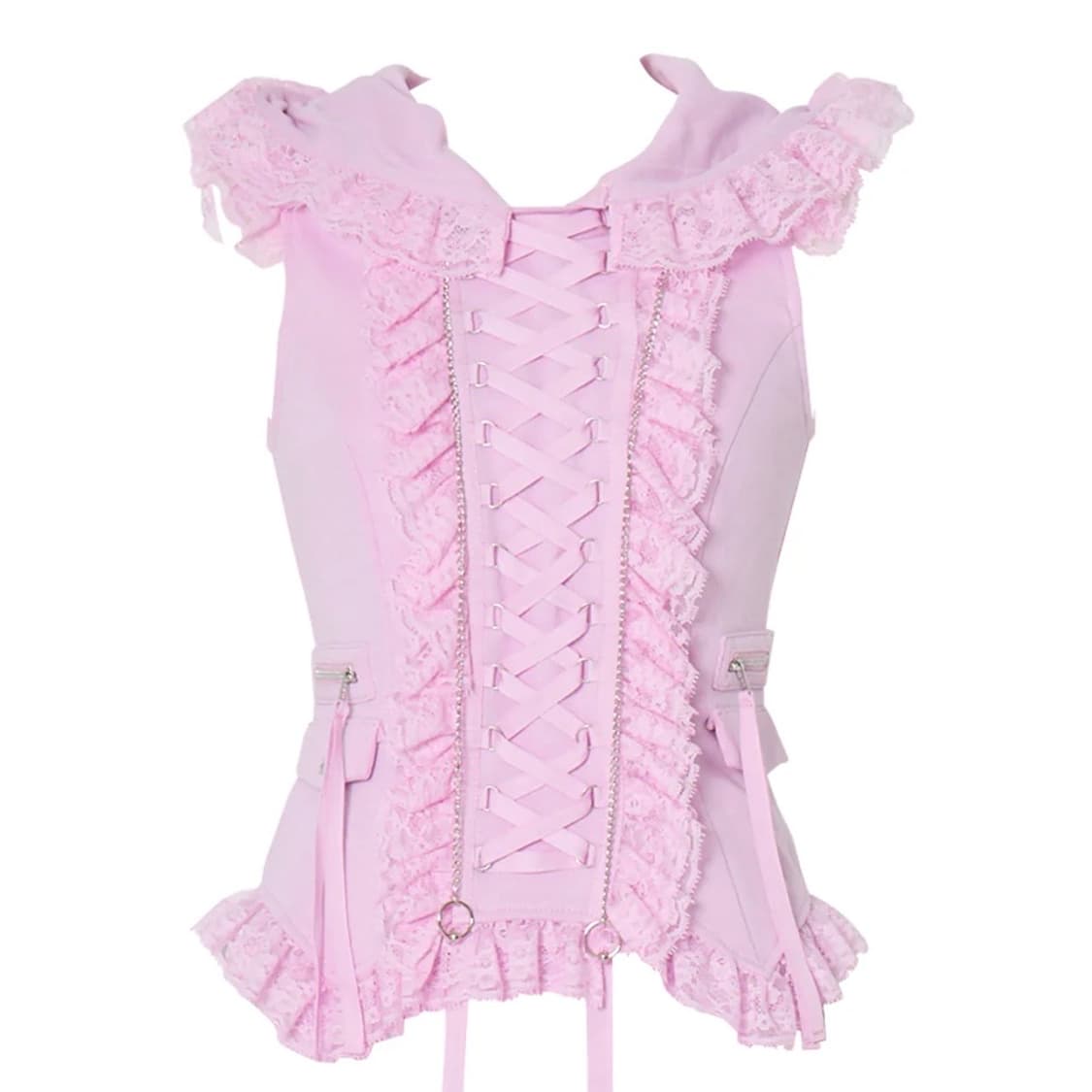 avenchumu 아벤츄무 핑크후디셋업 아이당클럽베이비메탈리즈리사갸루히메 상품이미지2