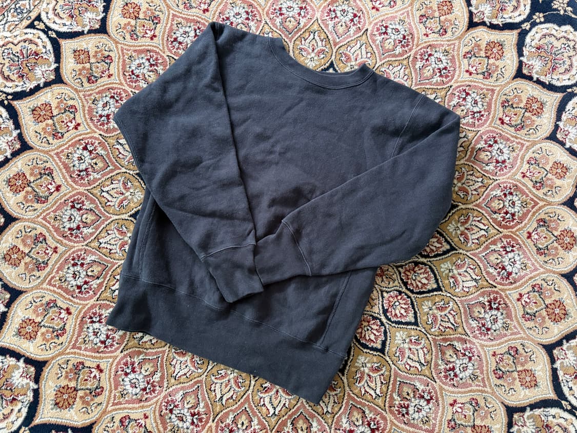 일본매장판 챔피온 리버스위브 맨투맨 L 블랙 상품이미지1