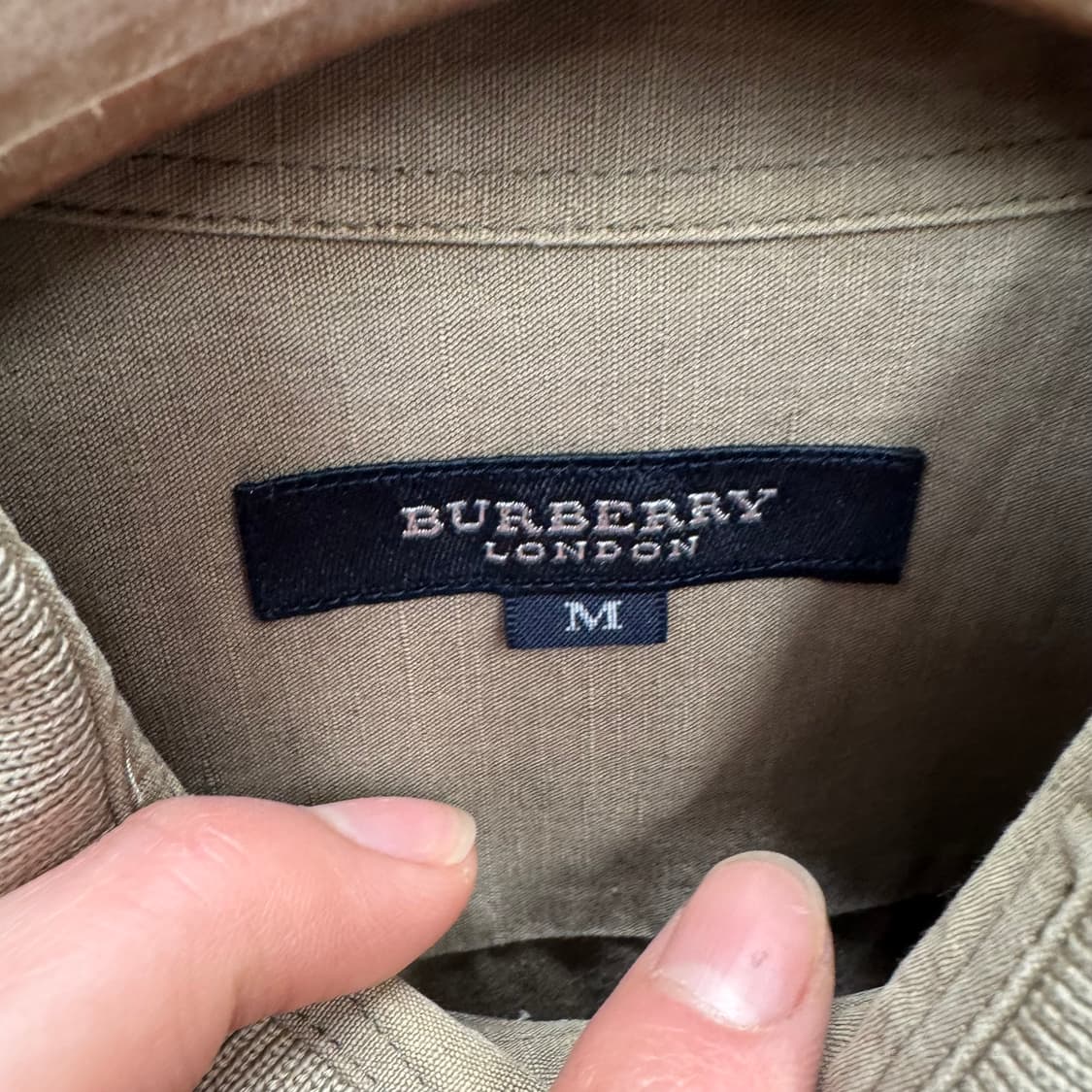 00s 버버리 런던 반팔 워크 셔츠 전면 투포켓 포인트 베이지 상품이미지6