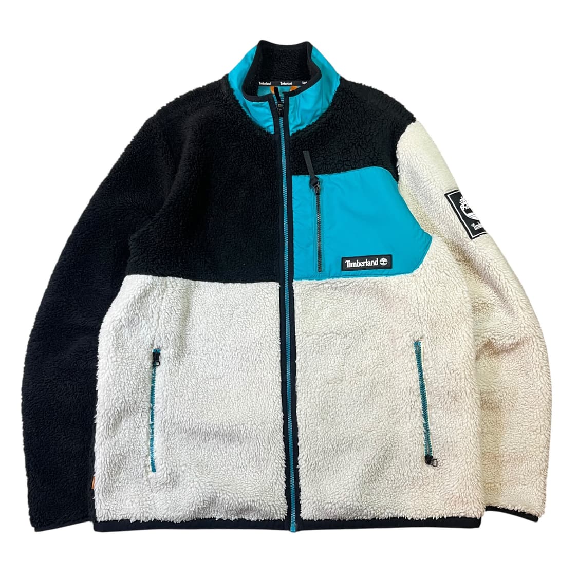 팀버랜드 배색 플리스 집업 자켓 상품이미지1