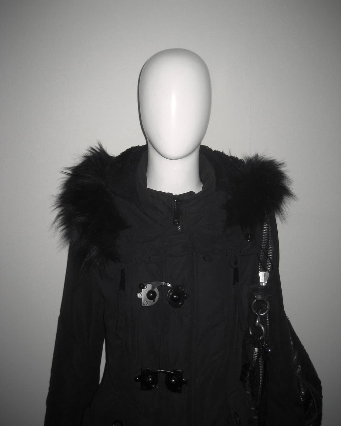 SLY 슬라이 블랙 버클 퍼 후드 자켓 아카이브 상품이미지7