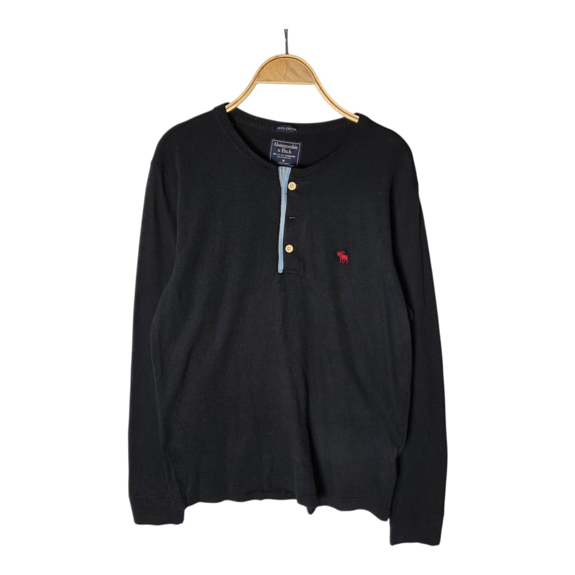 [A&F] 아베크롬비 무스로고 헨리넥 롱슬리브 상품이미지1