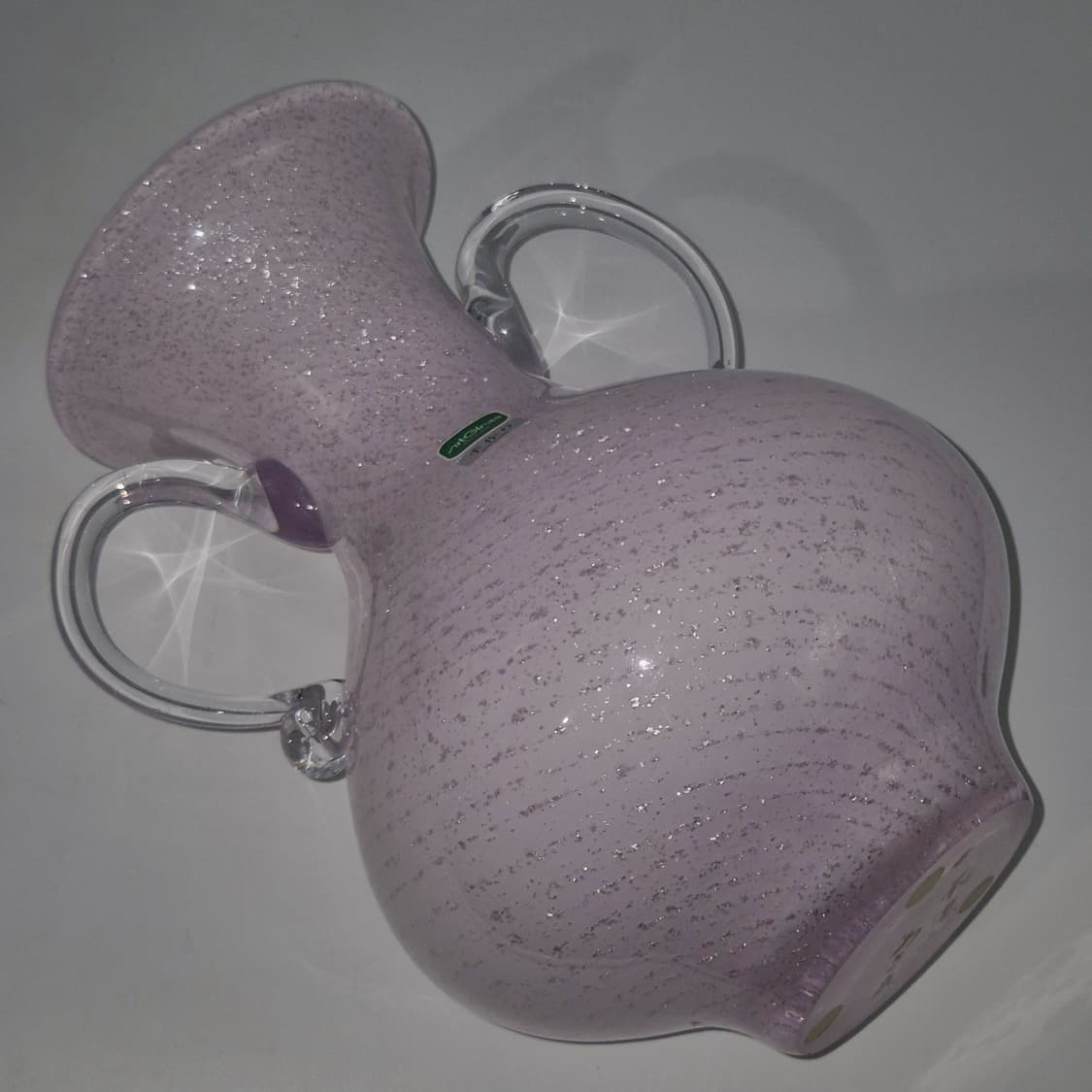 70s 이와츠 히네리 은박 핑크 귀달이 대형 꽃병 상품이미지8