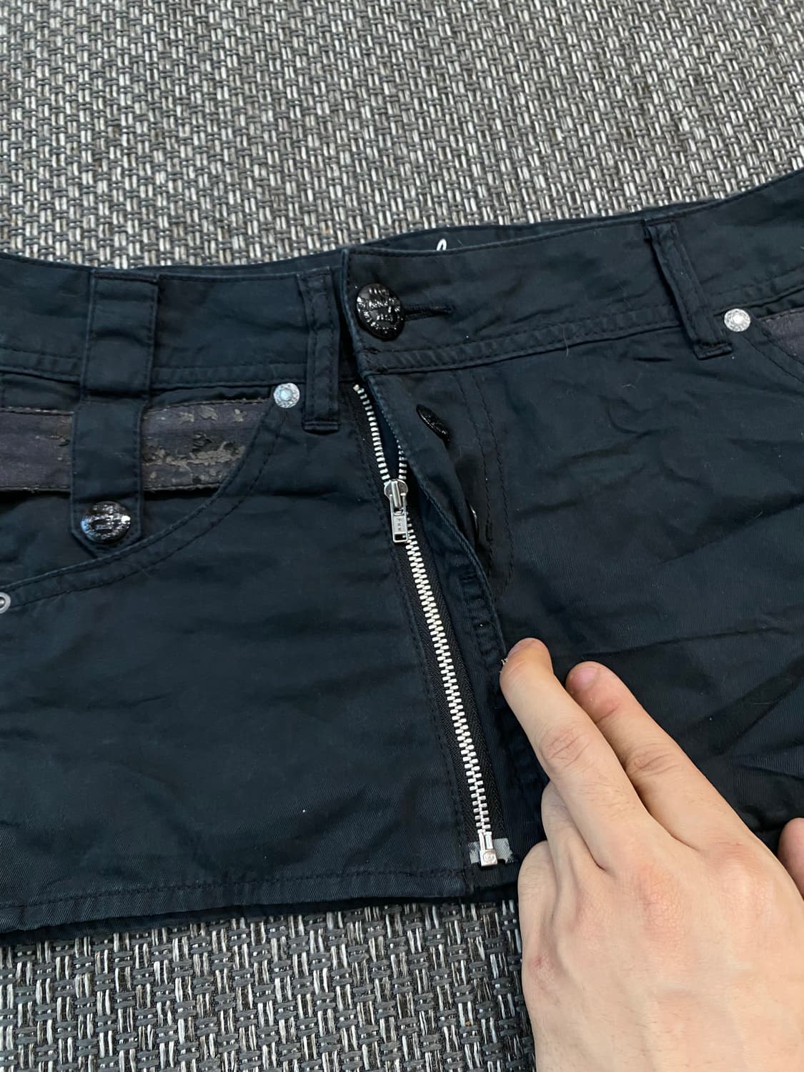 00’s Black Zip Detail Short Skirts 상품이미지4